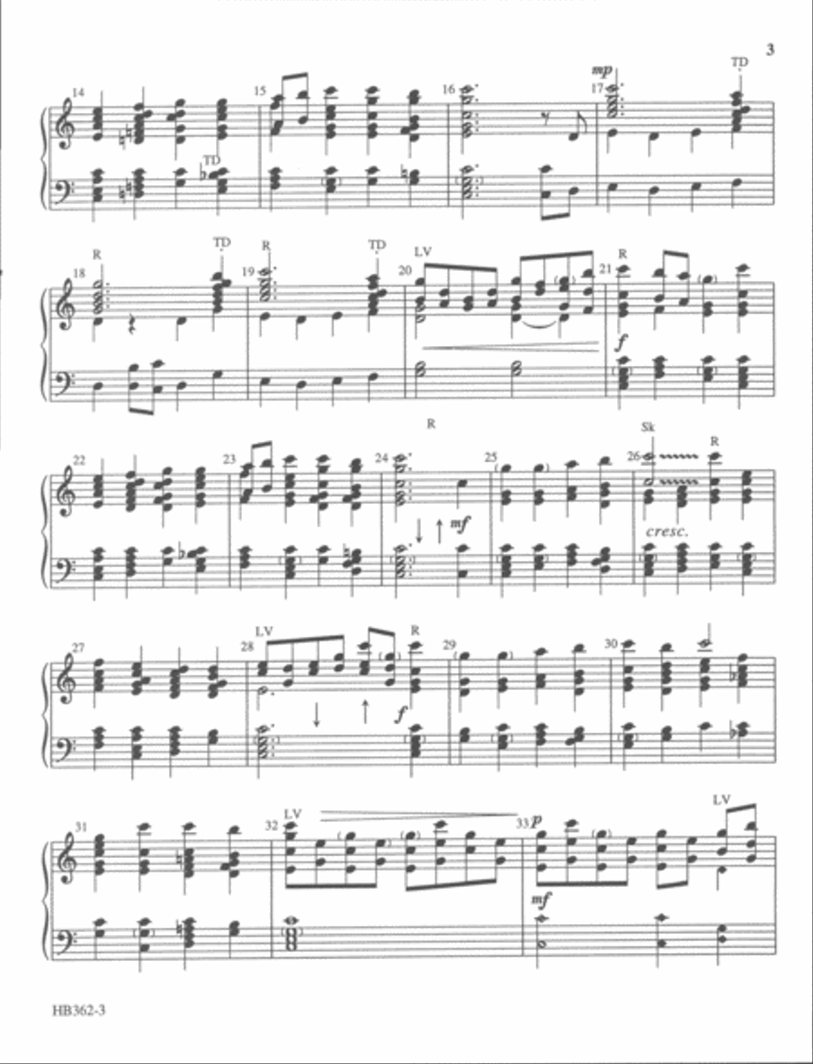 Three Hymns for Easter (2-3 octaves) 3-Octaves scores gallery preview page 3