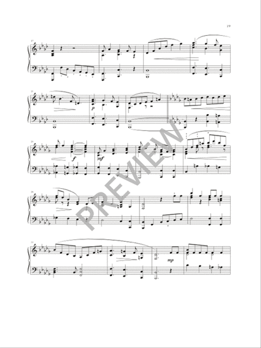 Fourteen American Spirituals and Hymns Piano Solo scores gallery preview page 21