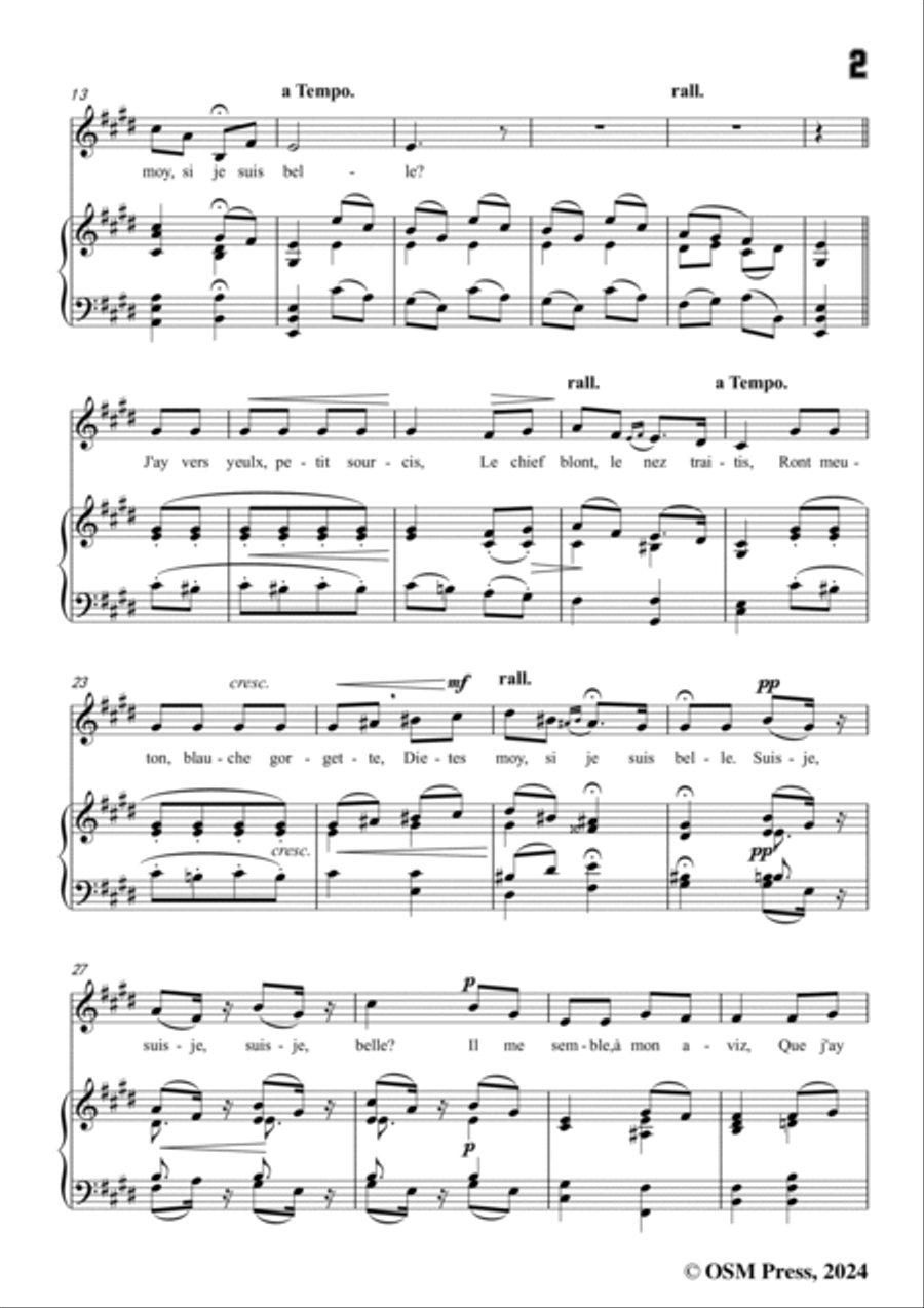 B. Godard-Suis-je belle?in E Major,Op.24 No.1 Voice scores gallery preview page 3
