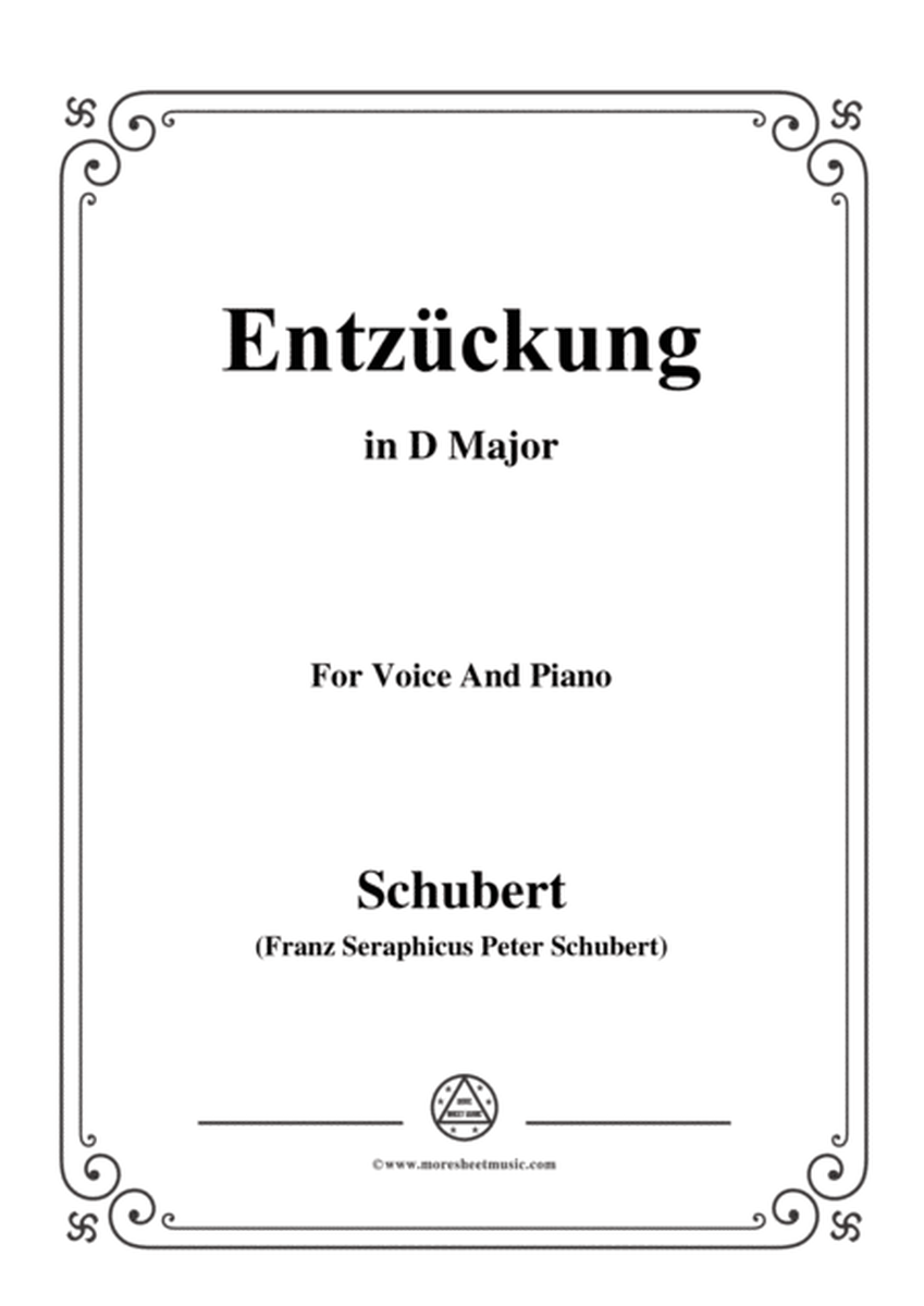 Schubert-Entzückung,in D Major,for Voice&Piano image number null