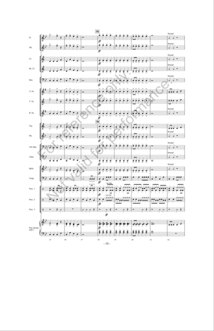 Zombie Stomp Concert Band scores gallery preview page 9