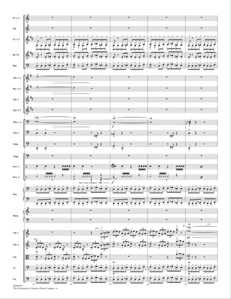 The Chronicles of Narnia: Prince Caspian - Full Score Score scores gallery preview page 6