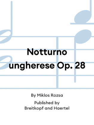 Notturno ungherese Op. 28