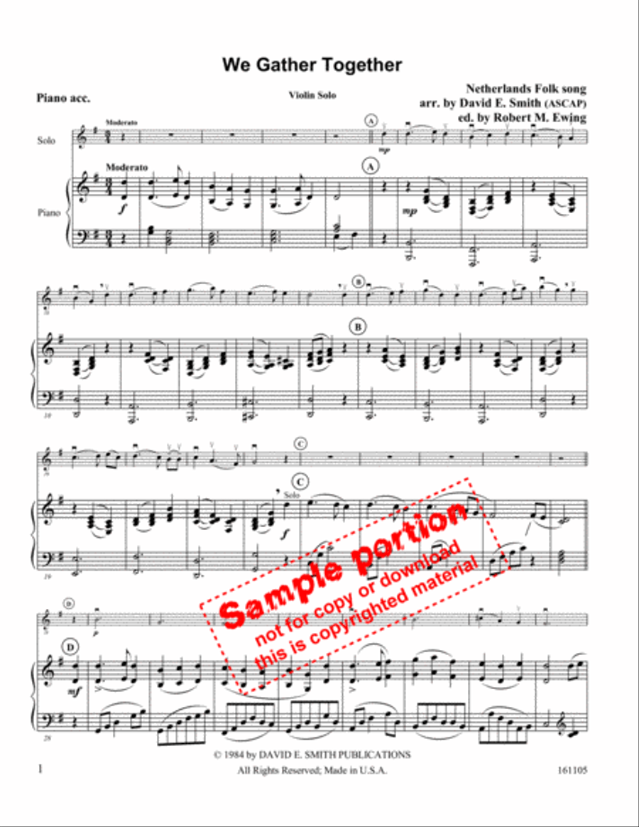 We Gather Together We Gather Together Flute scores gallery preview page 2
