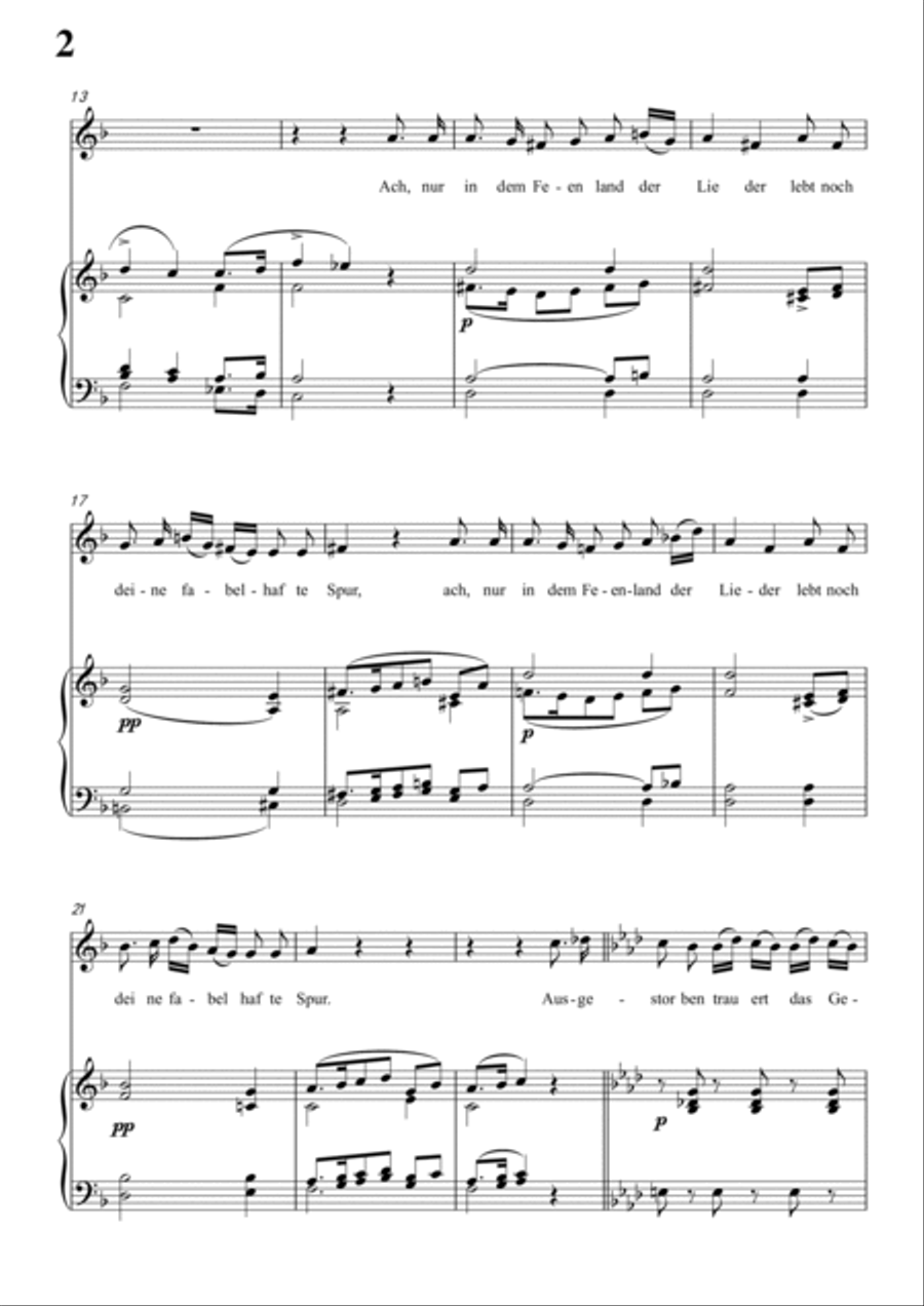 Schubert-Die Götter Griechenlands(The Gods of Greece), D.677 in f minor,for Vocal and Piano Voice scores gallery preview page 3