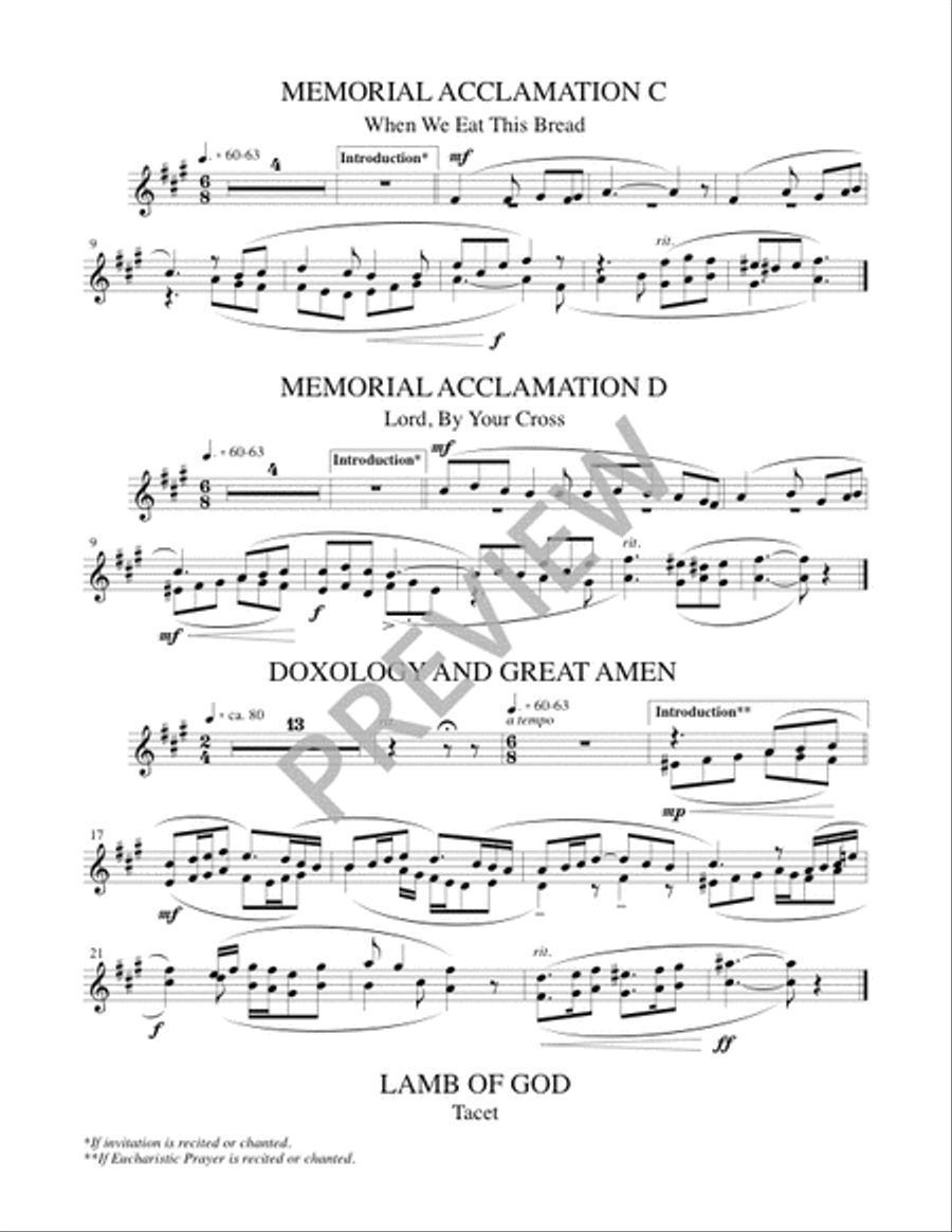 Mass of the Angels and Saints - Brass edition Handbell Choir scores gallery preview page 10