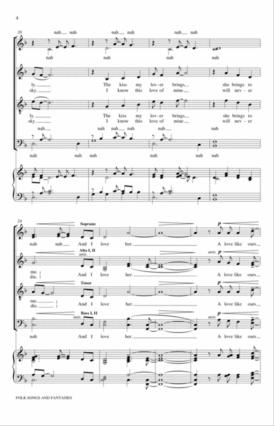 And I Love Her And I Love Her 4-Part scores gallery preview page 4