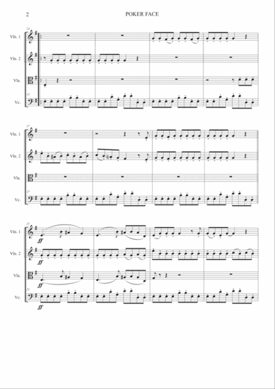 Poker Face String Trio scores gallery preview page 2