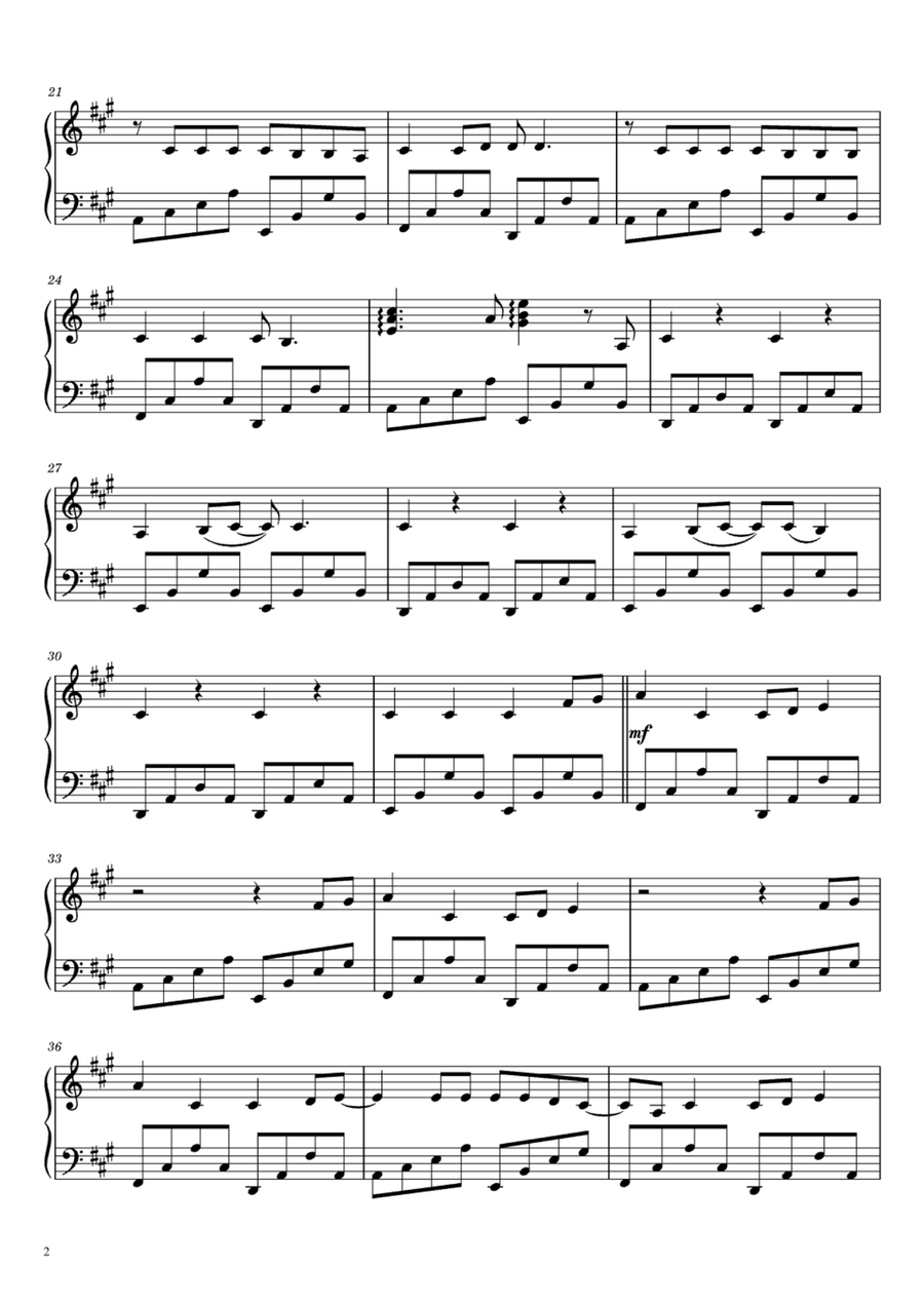 One Of Us Easy Piano scores gallery preview page 2