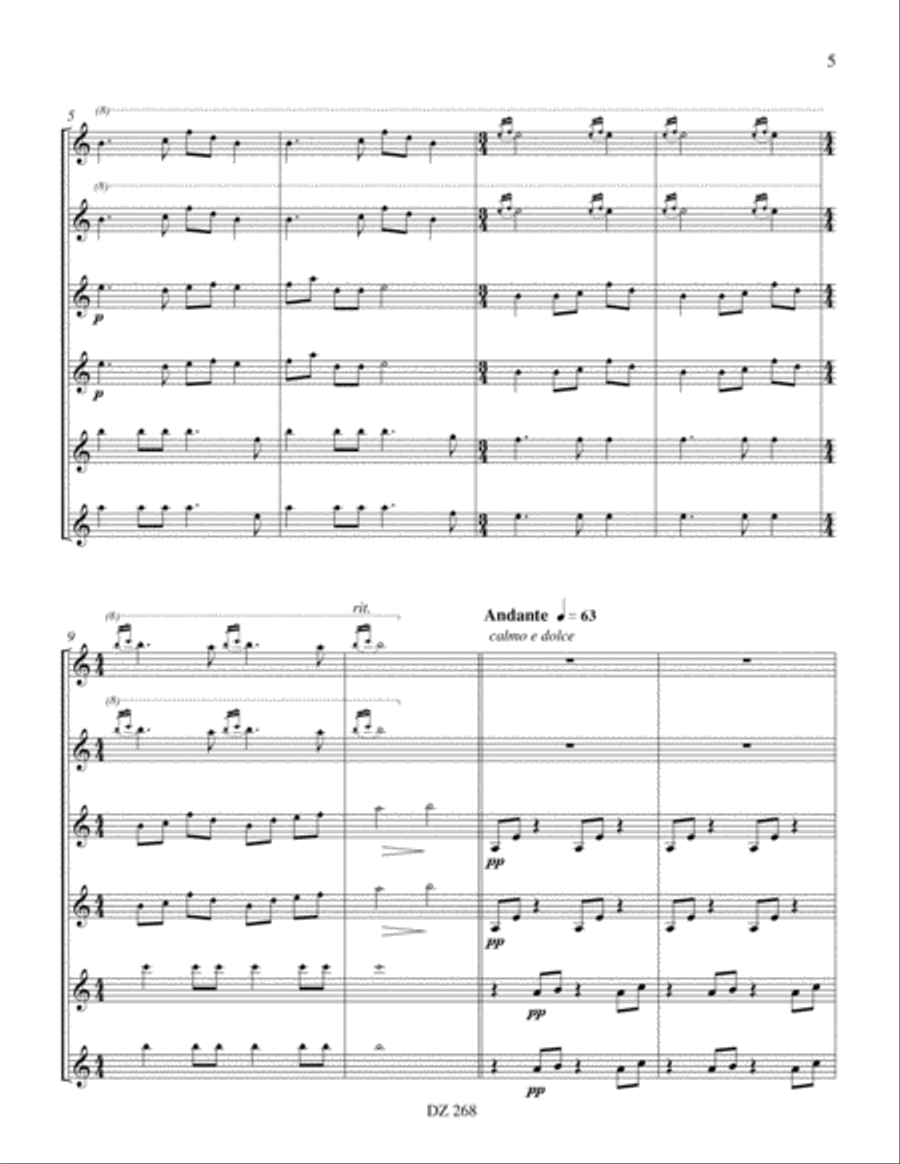 Fantaisie sur une chanson japonaise Guitar Ensemble scores gallery preview page 5