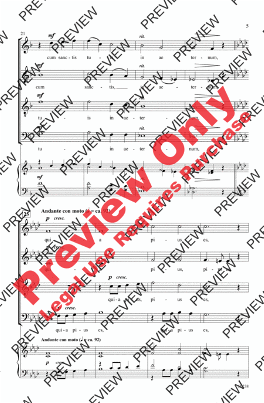 Lux Aeterna Lux Aeterna 4-Part scores gallery preview page 5