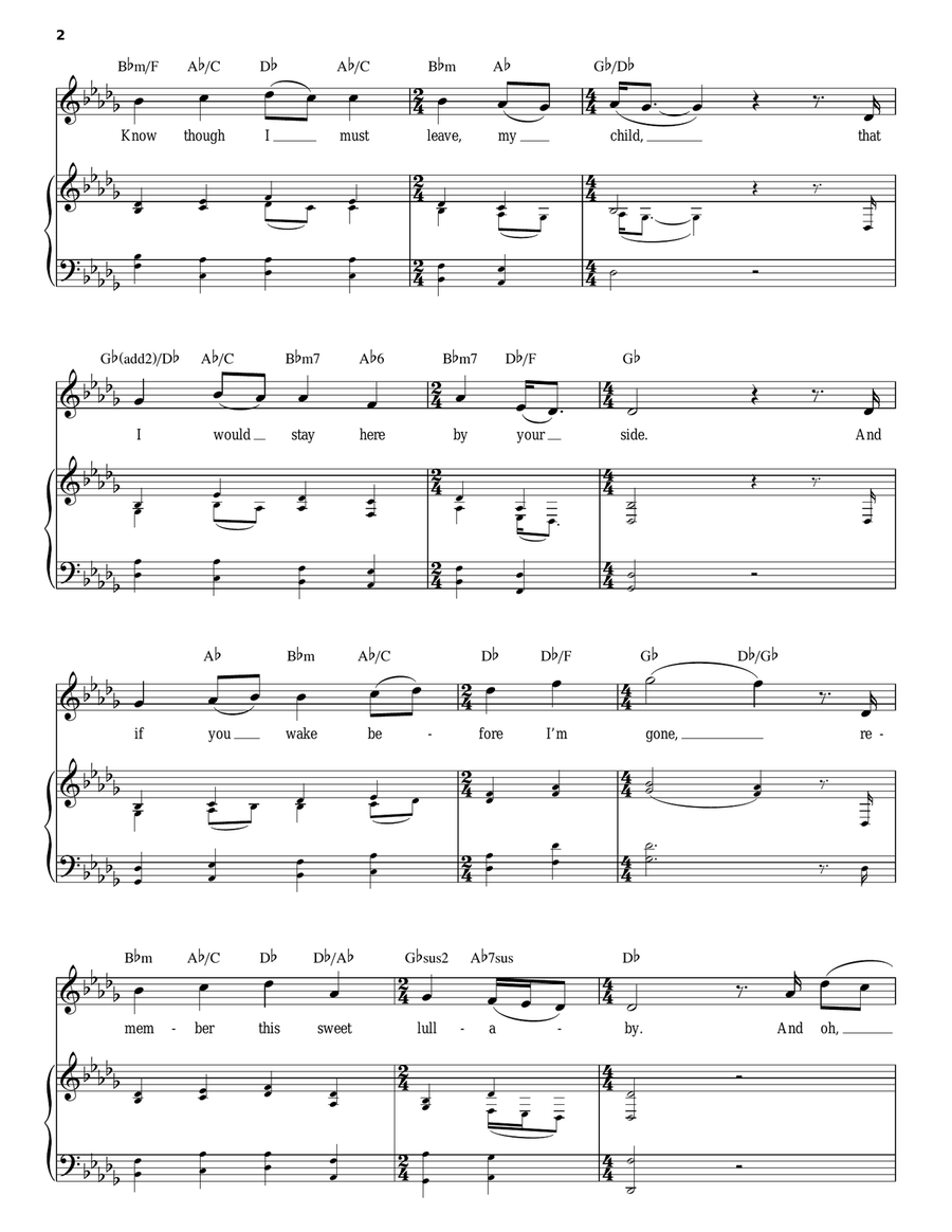 Lullaby Piano, Vocal scores gallery preview page 2