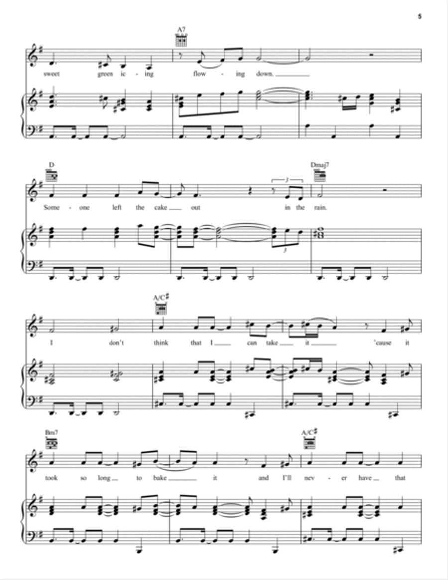MacArthur Park Piano, Vocal, Guitar scores gallery preview page 5