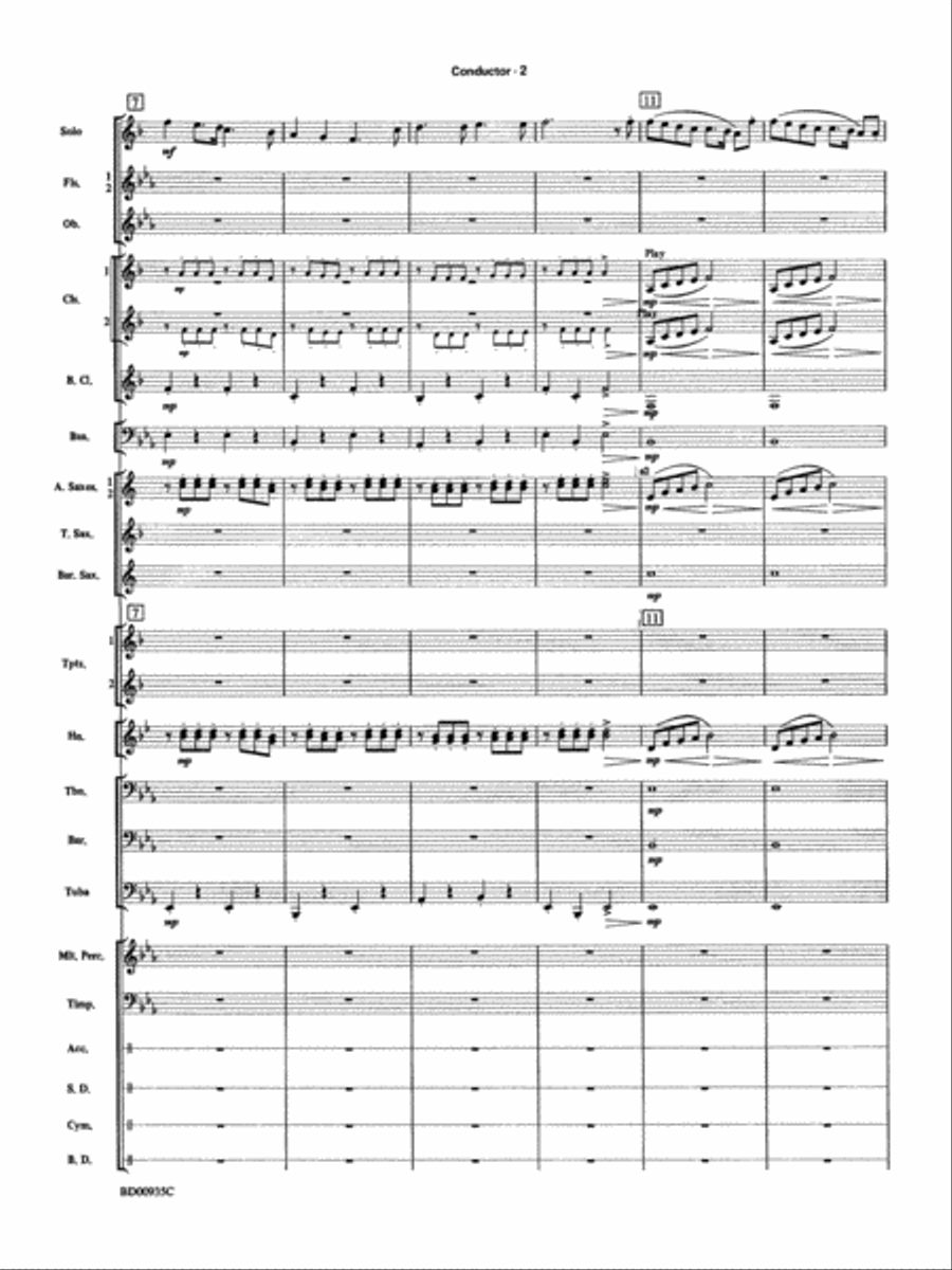 Christmas Concerto (Solo Trumpet, Clarinet, Flute, or Alto Saxophone and Band): Score Concert Band scores gallery preview page 4