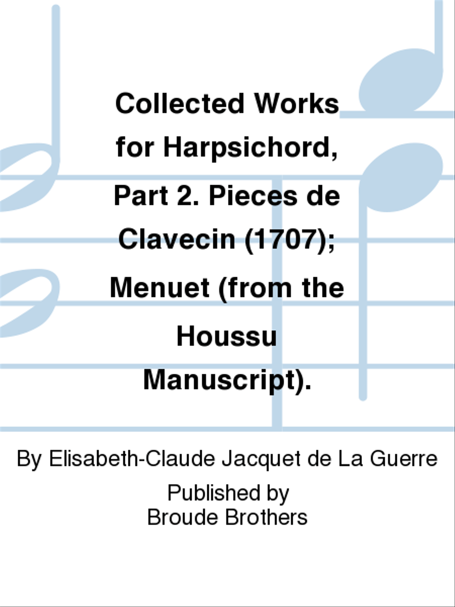 Harpsichord Works 2 -- Pieces (1707) Harpsichord scores gallery preview page 1