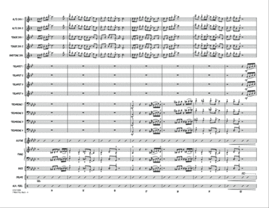 I Want You Back - Conductor Score (Full Score) Jazz Ensemble scores gallery preview page 4