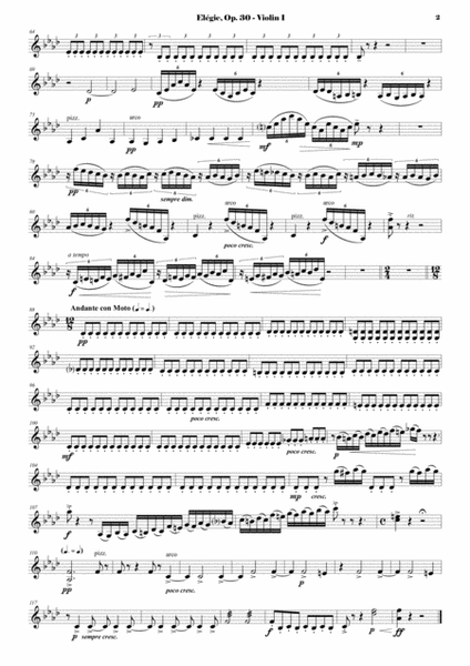Vieuxtemps - Elégie for Viola and String Quartet, Op. 30 PARTS image number null
