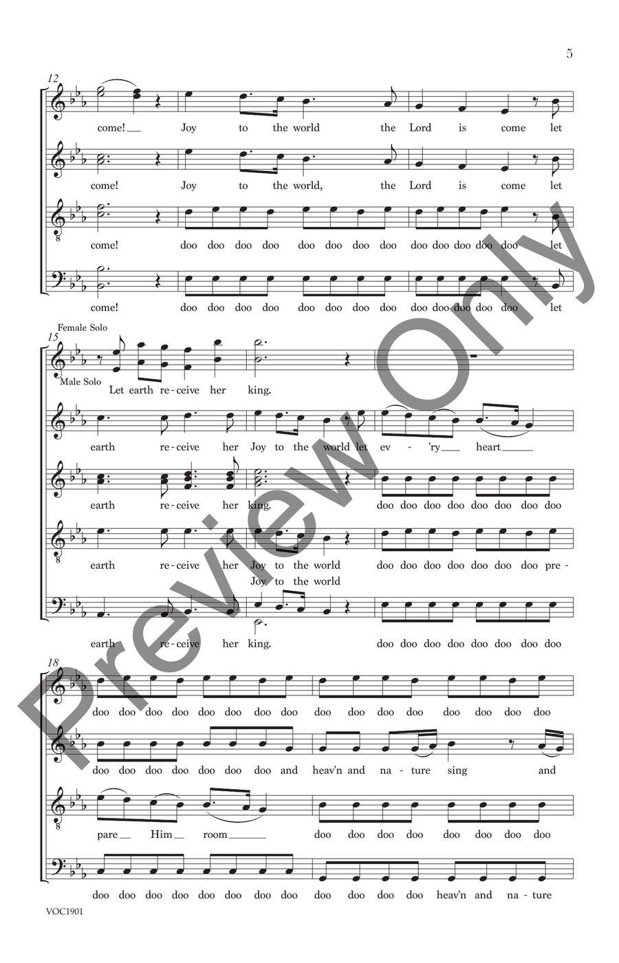 Joy to the World 4-Part scores gallery preview page 4