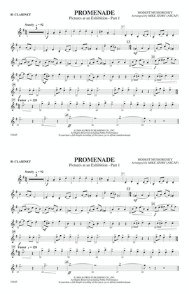 Book cover for Promenade: 1st B-flat Clarinet