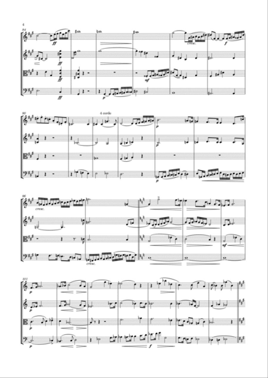Andrée - String Quartet in A major String Quartet scores gallery preview page 5