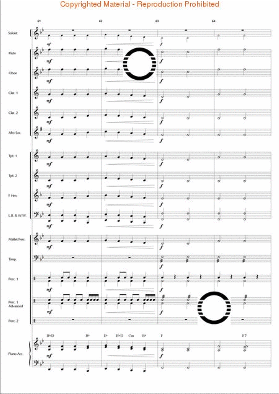 Concerto for Triangle and Band Concert Band scores gallery preview page 17