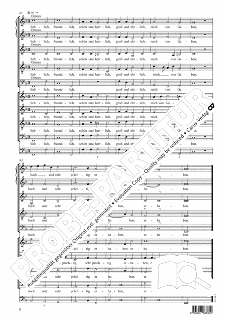 How brightly beams the morning star (Wie schon leuchtet der Morgenstern) SSATB scores gallery preview page 9