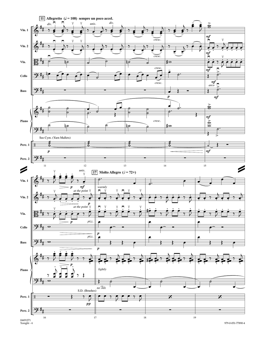 Tonight (from West Side Story) - Conductor Score (Full Score) Orchestra scores gallery preview page 3