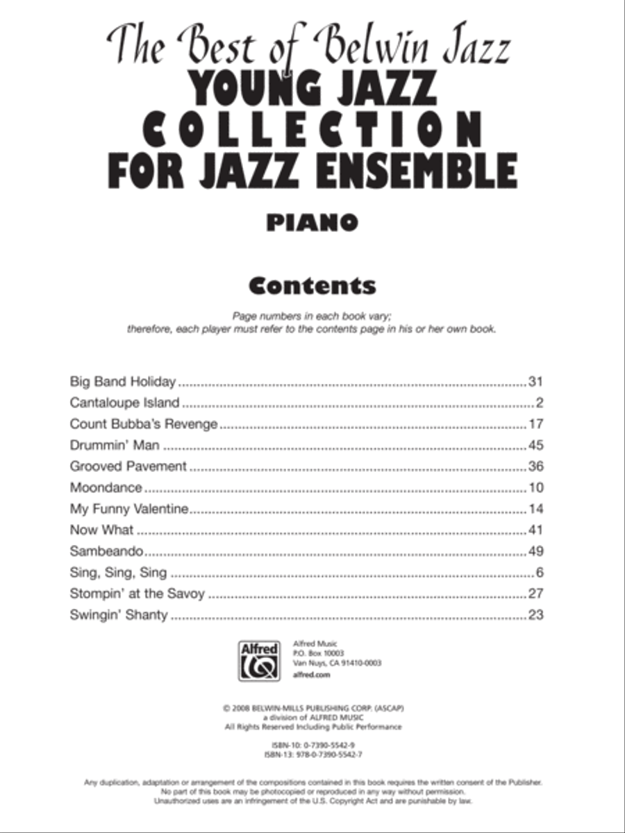 Young Jazz Collection for Jazz Ensemble