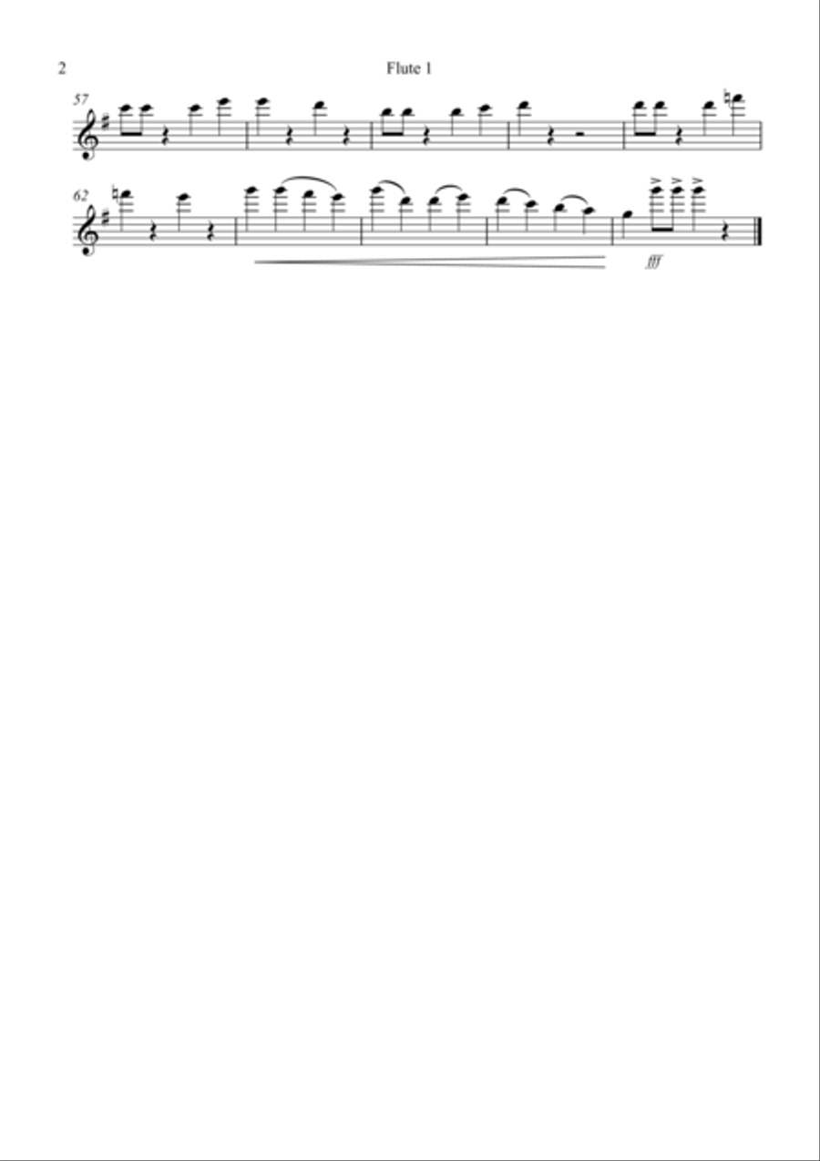 Little Tango for Beginning Flute Quartet Flute Quartet scores gallery preview page 6