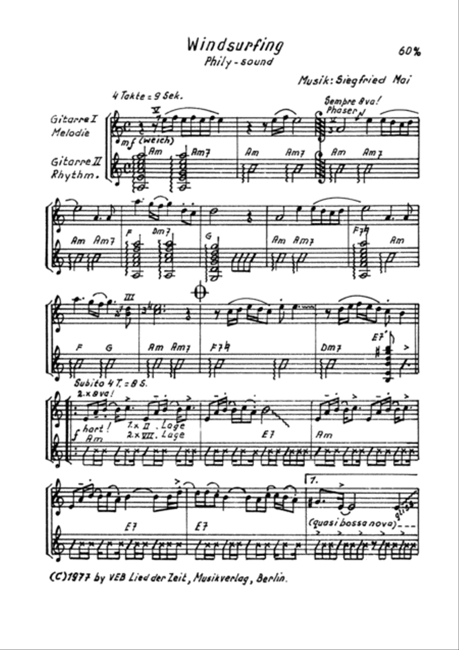 Windsurfing Bass Guitar scores gallery preview page 4