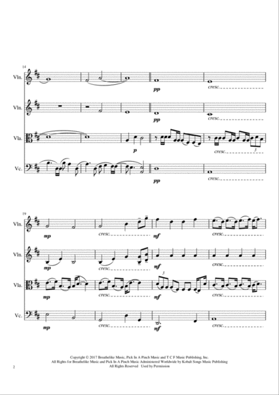 Never Enough String Quartet scores gallery preview page 2