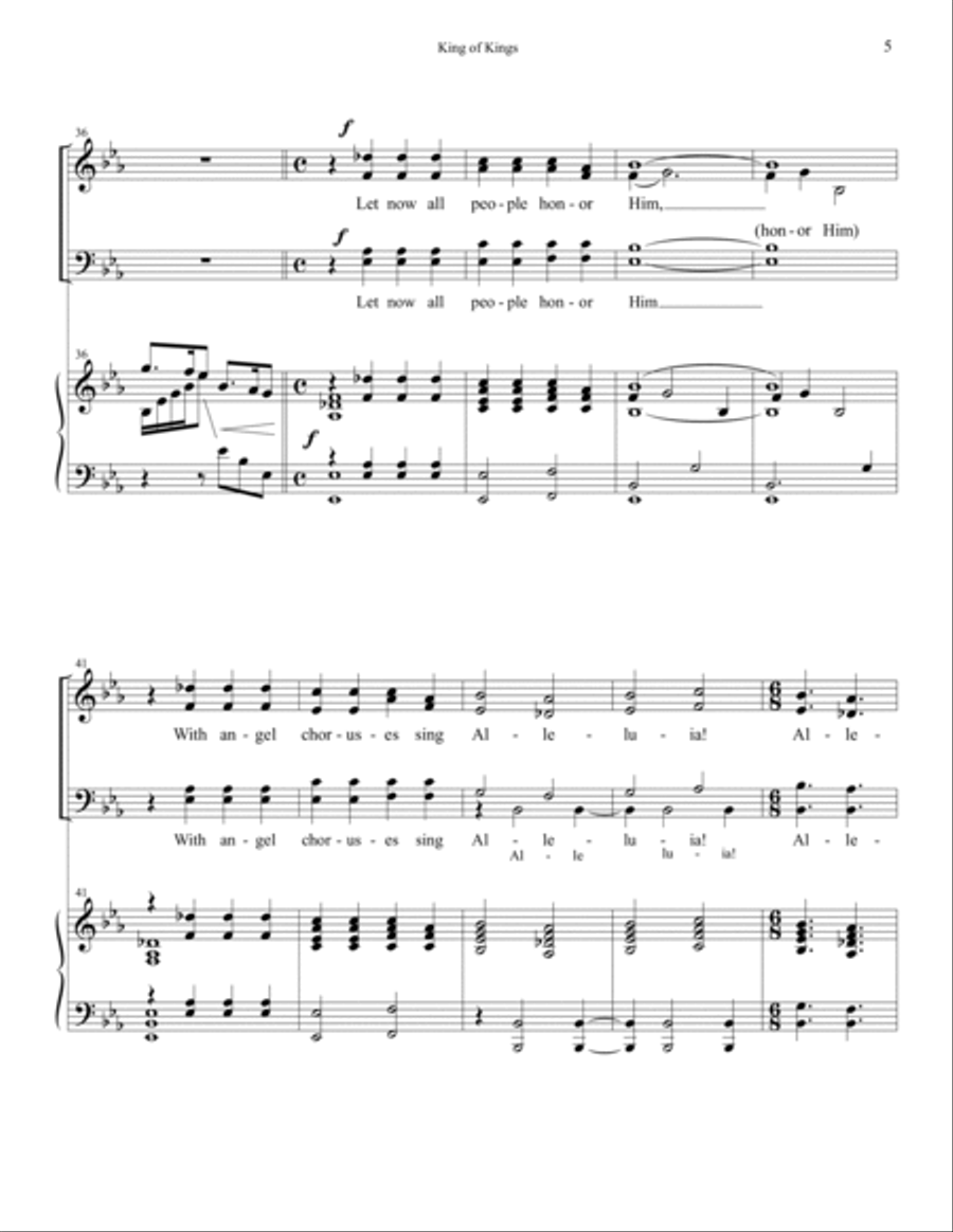 King of Kings - SATB King of Kings - SATB 4-Part scores gallery preview page 6