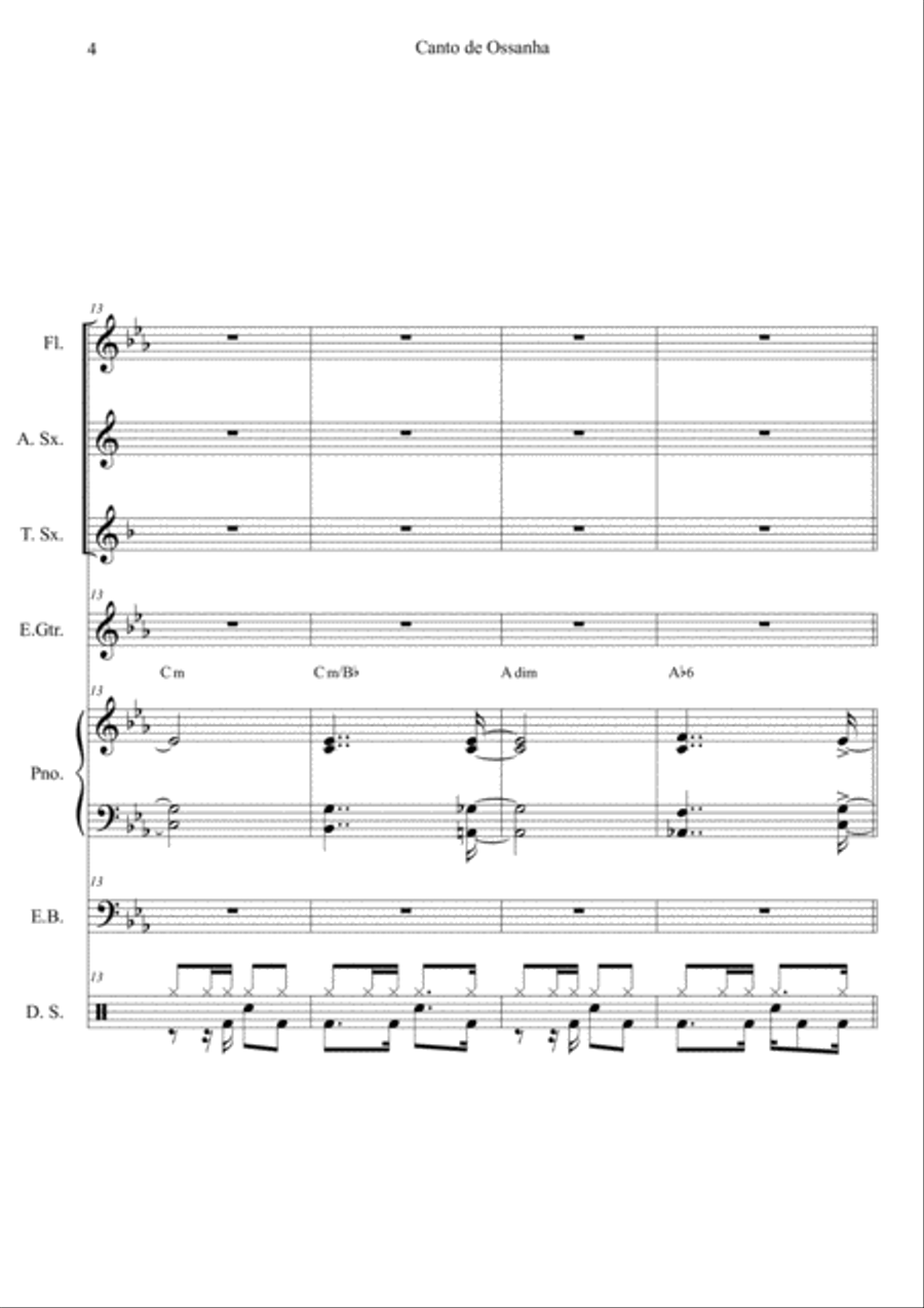 Canto De Ossanha Canto De Ossanha Small Ensemble scores gallery preview page 4