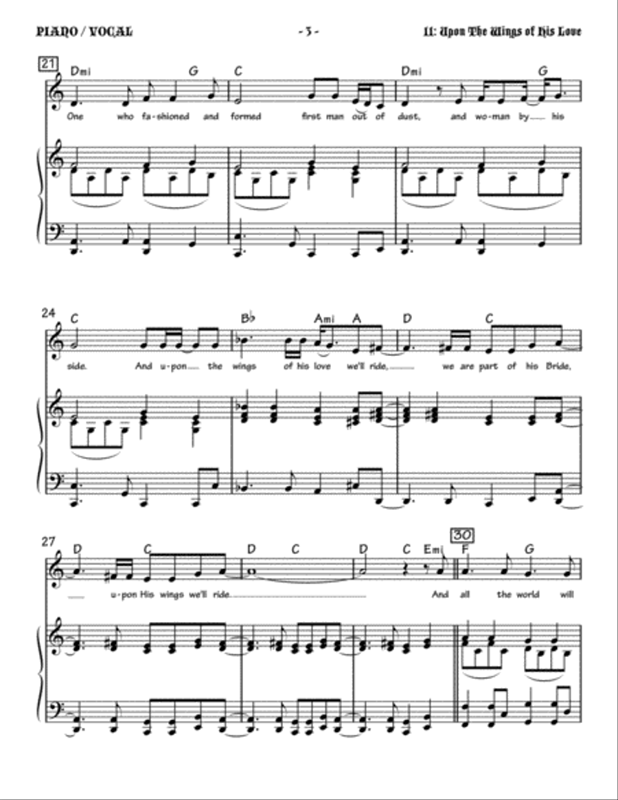 Upon the Wings of His Love Small Ensemble scores gallery preview page 3
