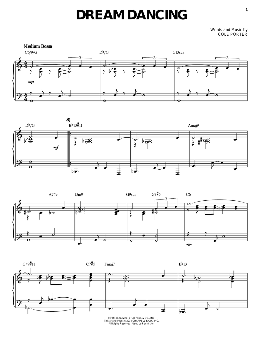 Dream Dancing [Jazz version] (arr. Brent Edstrom) Piano Solo scores gallery preview page 1