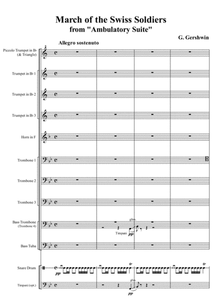 G. Gershwin - March of the Swiss Soldiers from 'Ambulatory Suite', arr. for Brass Ensemble image number null