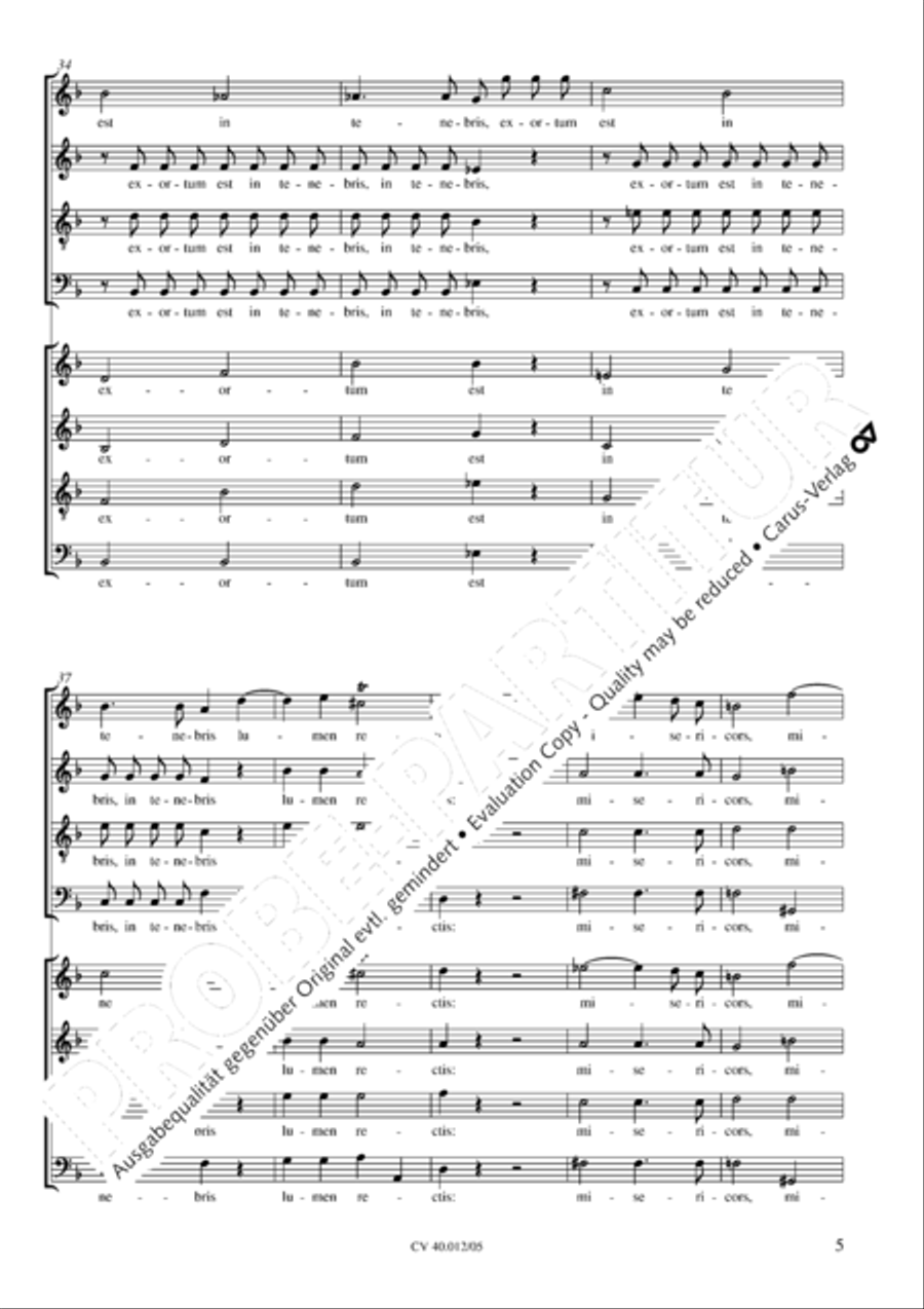 Beatus vir (How blest is he) Psalm 111 4-Part scores gallery preview page 6