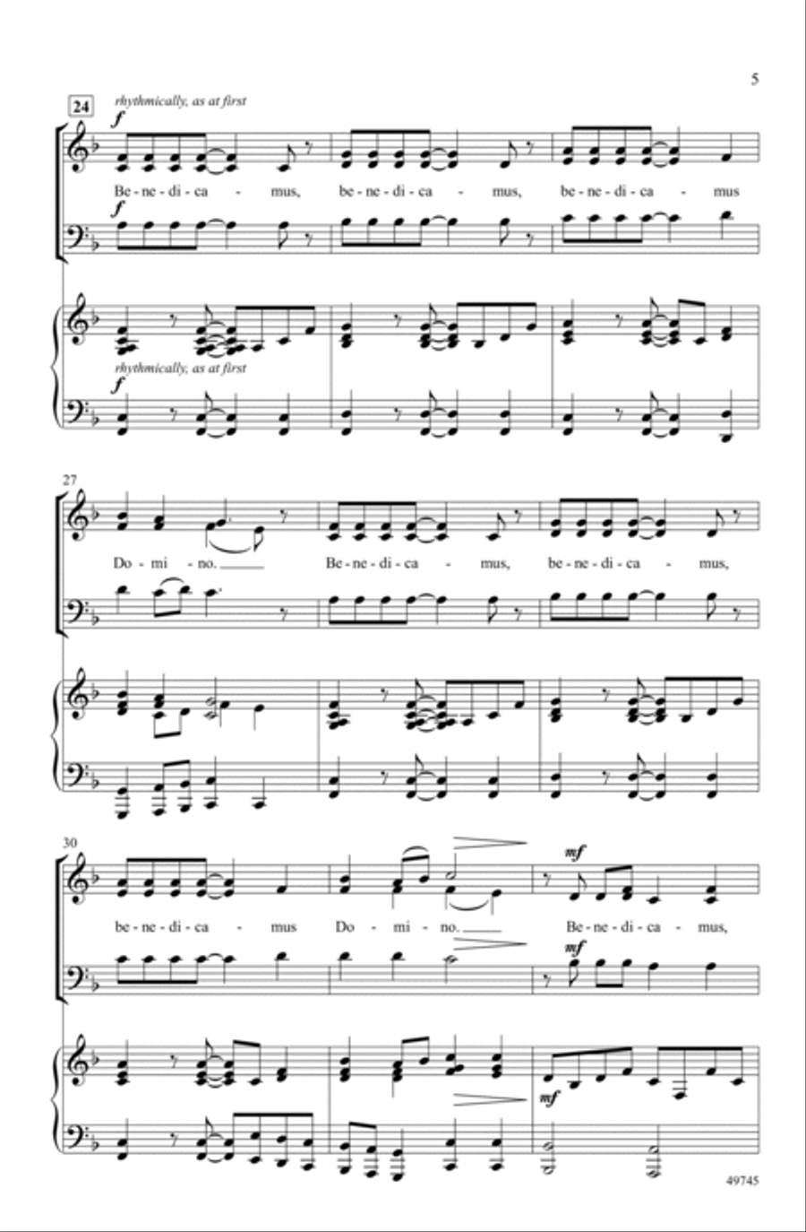 Benedicamus Domino Benedicamus Domino Choir scores gallery preview page 4