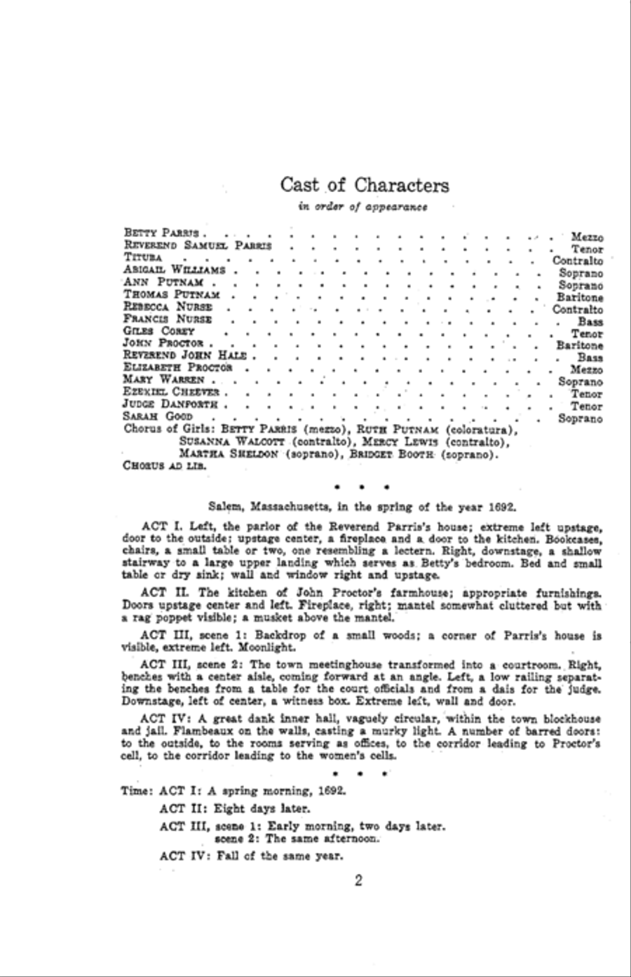 The Crucible (Libretto)
