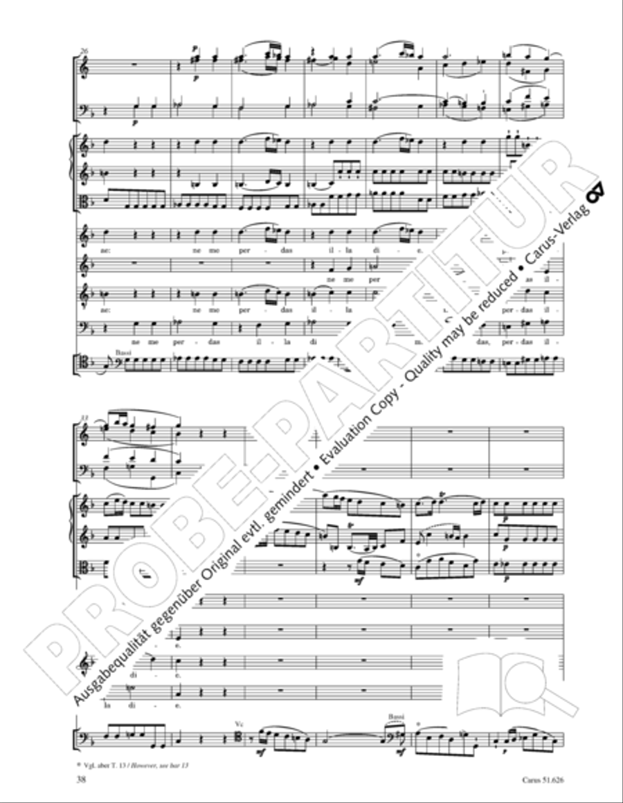 Missa longa in C major (Missa longa in C) 4-Part scores gallery preview page 50