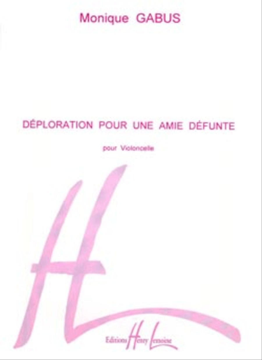 Deploration Pour Une Amie Defunte Cello scores gallery preview page 1