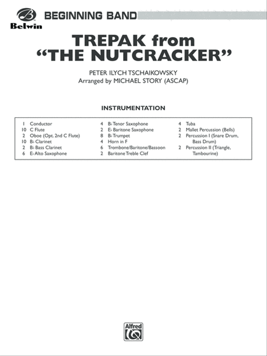 Trepak from The Nutcracker: Score Concert Band scores gallery preview page 1