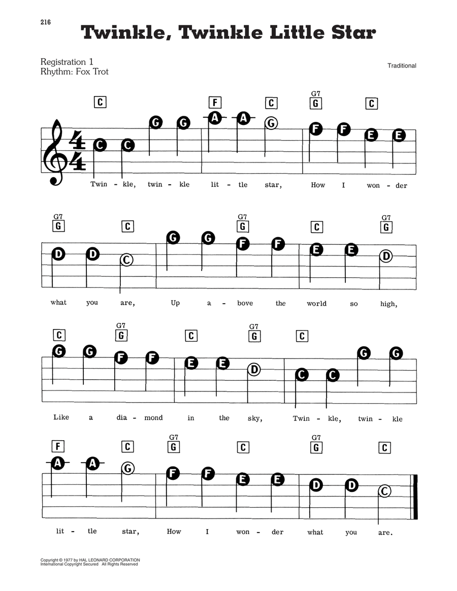 Twinkle twinkle little star piano notes with letters cheap
