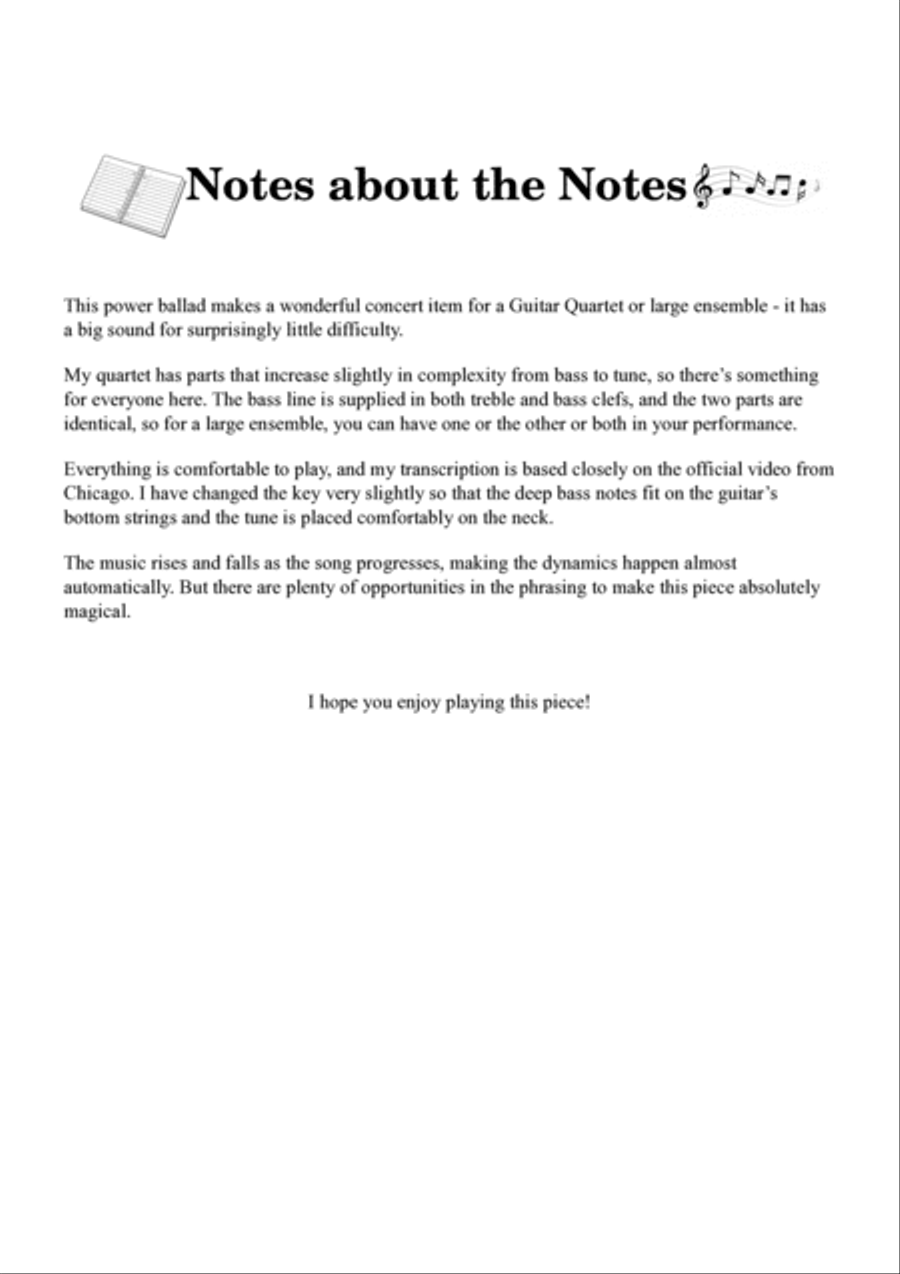 Hard To Say I'm Sorry Guitar Ensemble scores gallery preview page 3