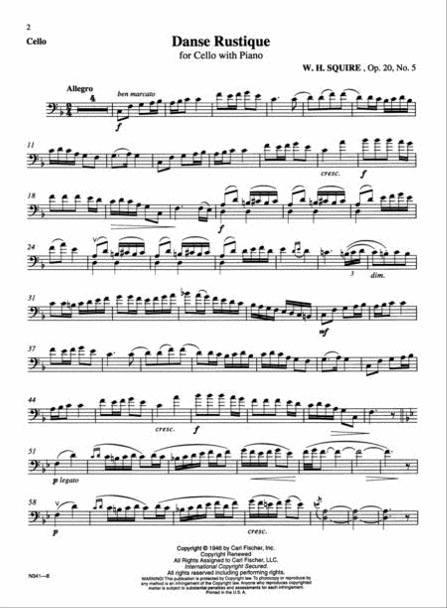 Danse Rustique, Op. 20, No. 5 Piano Accompaniment scores gallery preview page 3