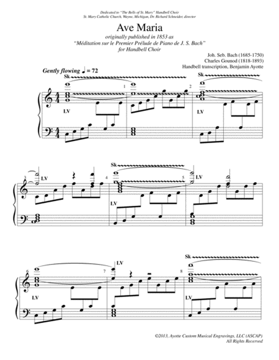 Bach - Gounod Ave Maria for Handbell Choir
