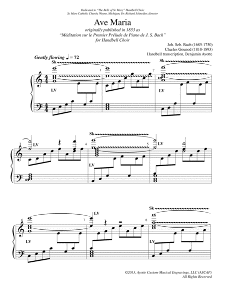 Bach - Gounod Ave Maria for Handbell Choir