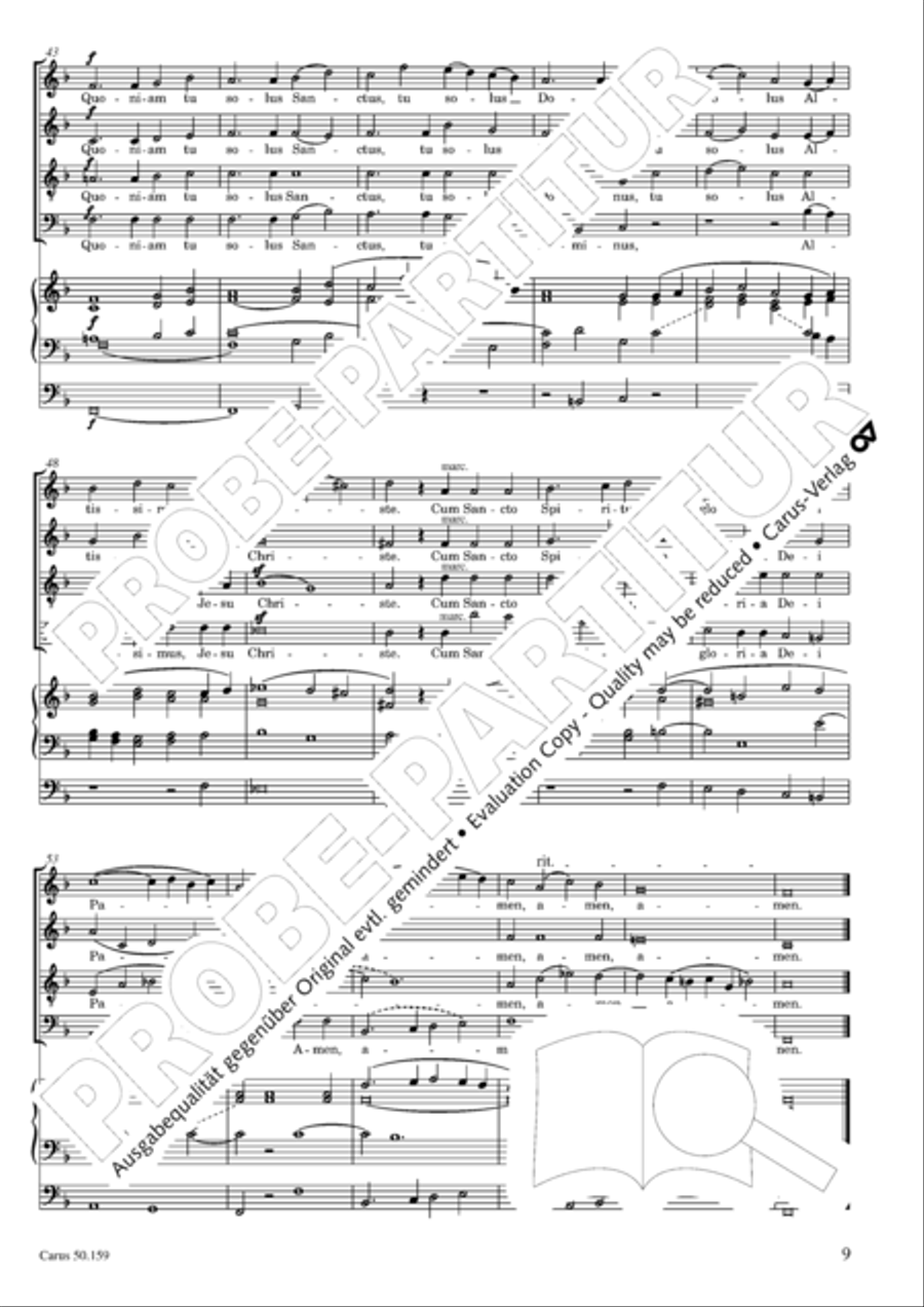 Mass in F Minor (Missa in f) 4-Part scores gallery preview page 10