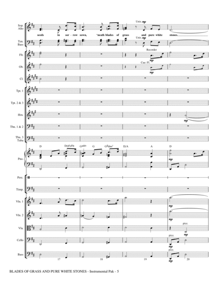 Blades Of Grass And Pure White Stones - Full Score image number null