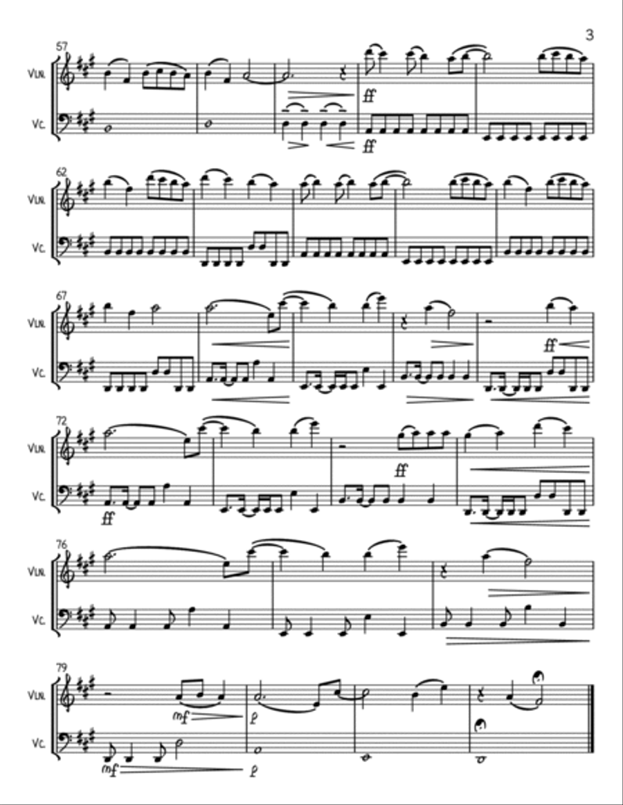 Wildest Dreams String Duet scores gallery preview page 3